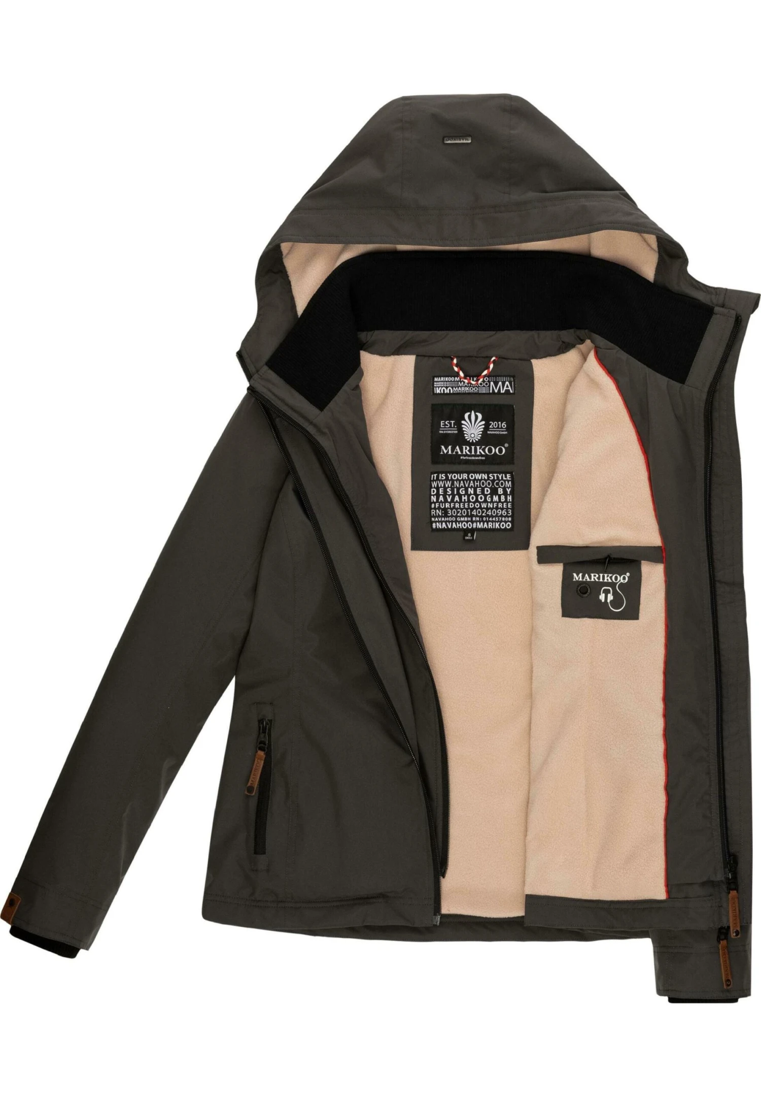 Erdbeere - Chaqueta Outdoor - Dark Grey