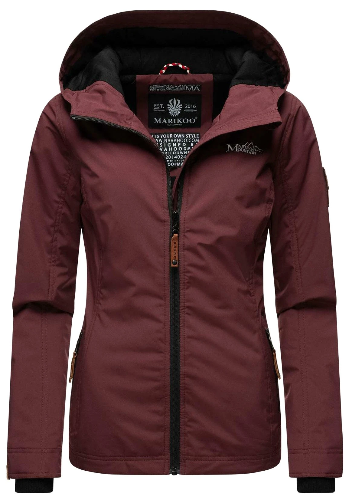 Brombeere - Chaqueta Outdoor - Dark Red Melange